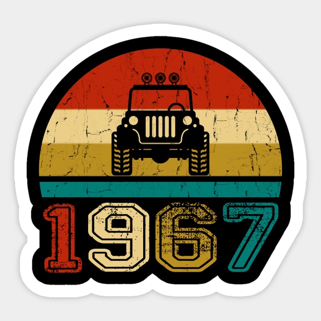 Vintage Jeep 1967 Birthday Jeep Gift Sticker by Superdadlove